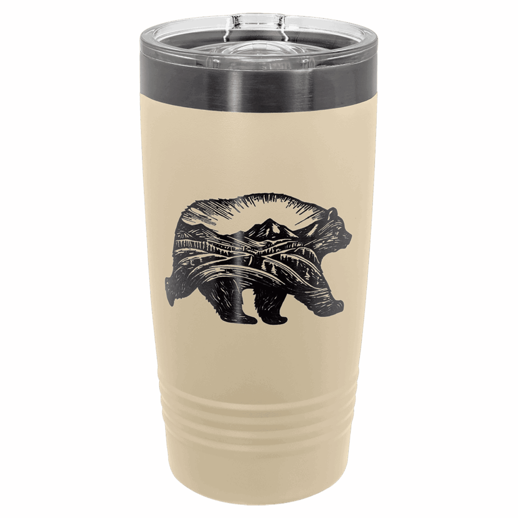 Polar Camel 20 oz. Ghost Black Ringneck Tumbler