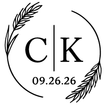 Two Initial Monogram with Date
