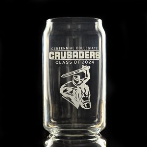 Custom Engraved Beer Can Glass